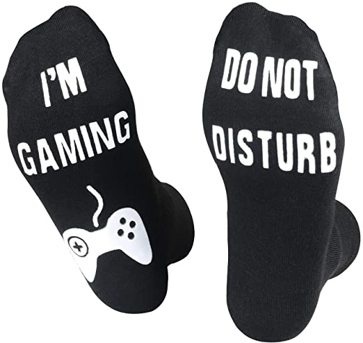 Photo 1 of Do Not Disturb Gaming Socks, Gamer Socks Funny Gifts for Teenage Boys Mens Womens Father Dad Hunband Sons Kids Game Lovers, 3 COUNT, SIZE UNKNOWN