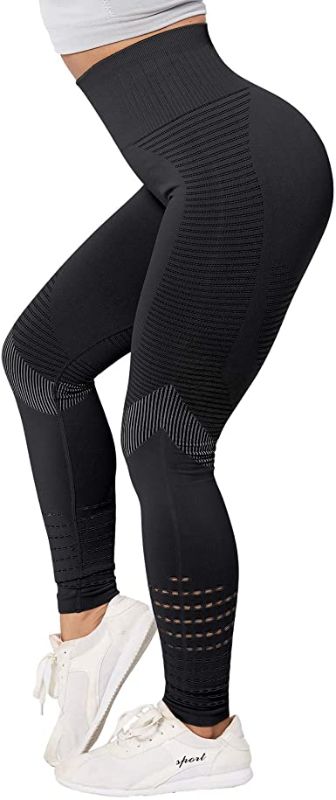 Photo 1 of SVOKOR Seamless Women's Workout Pants Hight Waist Leggings not See Though Tummy Control Women Yoga Leggings Size S