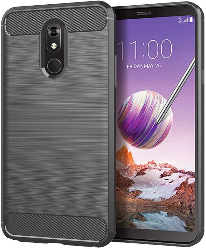 Photo 1 of Sfmn 2-Pack Case for LG Stylo 5 Case Carbon Fiber Brushed Texture Soft TPU Full-Body Protective Cover Phone Case for LG Stylo 5 Phone Case (Gray+Gray)(4)
