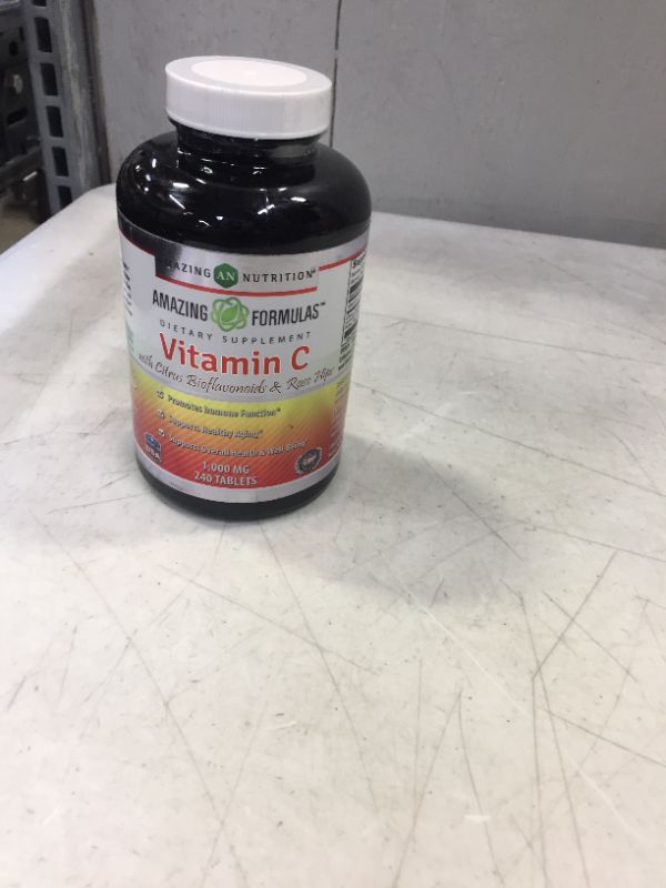 Photo 2 of Amazing Formulas Vitamin C with Rose Hips and Citrus bioflavonoids 240 Tablets (Non-GMO,Gluten Free) - Promotes Immune Function* - Supports Healthy Aging* - Supports Overall Health & Well-Being EXP 4/22