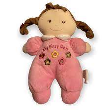 Photo 1 of  Pink 'My First Doll' Brown-Haired Plush Toy