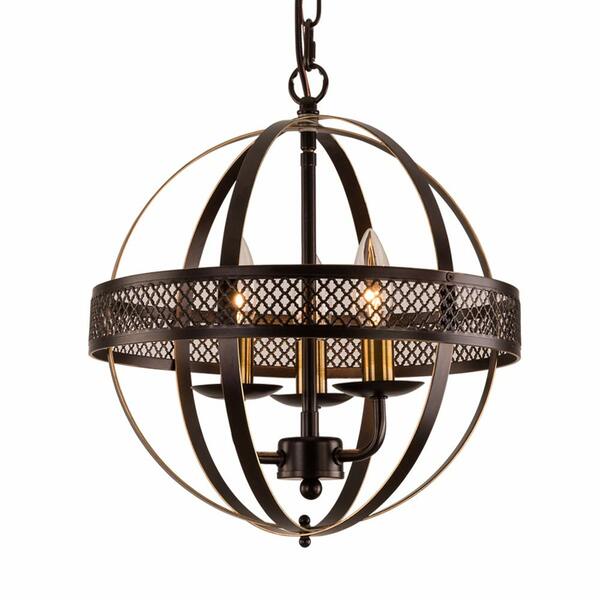 Photo 2 of 
Papaya Industrial Globe Chandelier 3 Lig