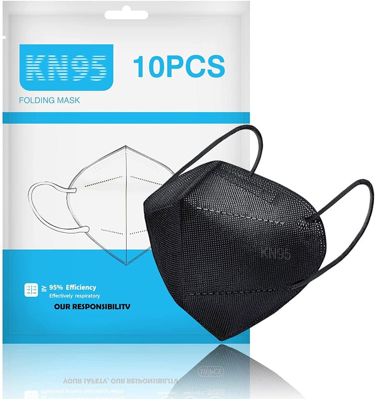 Photo 1 of Breathable Adjustable Face Mask Masks 5 Layer Cup Black White for Adult (50)