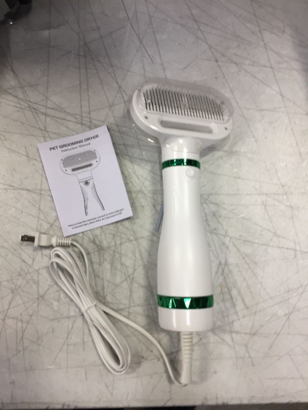 Photo 1 of Pet Hair Dryer | Portable and Quiet 2 in 1 Pet Grooming Hair Dryer Blower with Replaceable Slicker Brush | Adjustable Temperature | For Small and Medium Dogs and Cats
