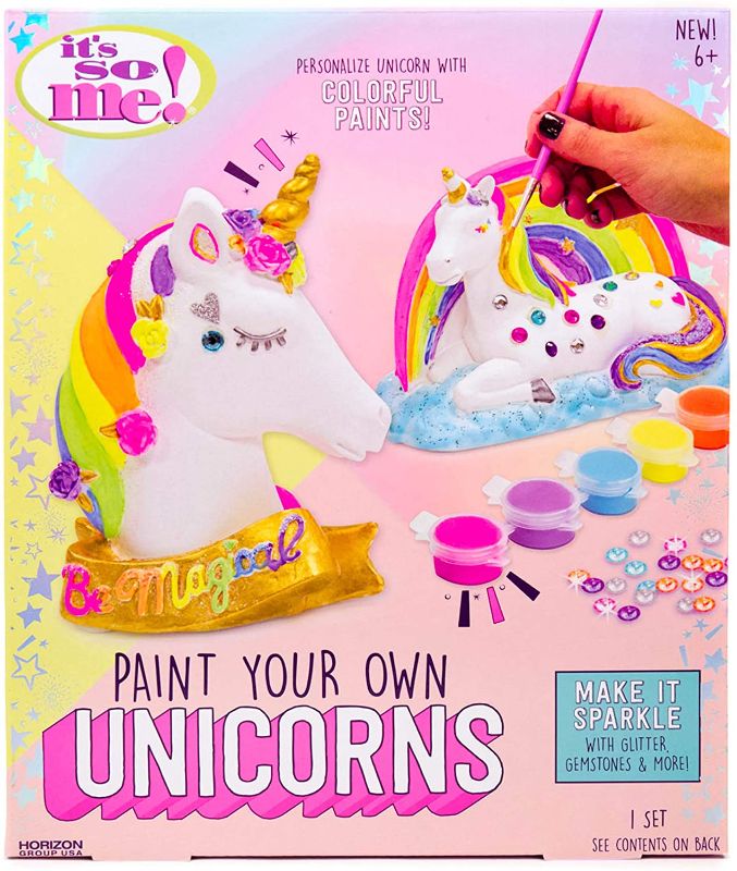 Photo 1 of It’s So Me! Paint Your Own Unicorns – DIY Ceramic Unicorn Kit – Arts and Crafts Kits for Kids Ages 6 and Up – Great Birthday Party Activities