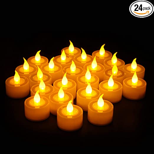 Photo 1 of Furora LIGHTING Battery Tea Lights Candles Pack of 24, Flickering Flameless Candles Battery Operated Tea Candles,