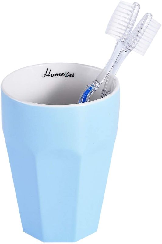 Photo 1 of 
Homeyes Blue Ceramics Toothbrush Cup for Bathroom - Holder for Toothbrush/Toothpaste/Makeup Brush/Eyebrow (Blue)