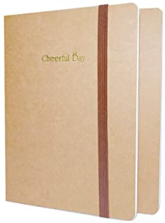 Photo 1 of ScheTO CheerfulDay Daily Planner_Yearly, Monthly, Daily, Line Note etc_A5 Size_High Performance Organizer for Planning, Do, Feedback_Eco-Friendly Kraft Paper Cover_256Pages2Pack=1Year