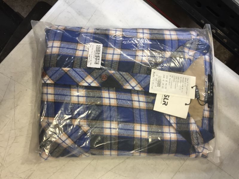 Photo 2 of SSLR Mens Plaid Shirt Fleece Lined Button Down Long Sleeve Flannel Shirt for Men 4XL