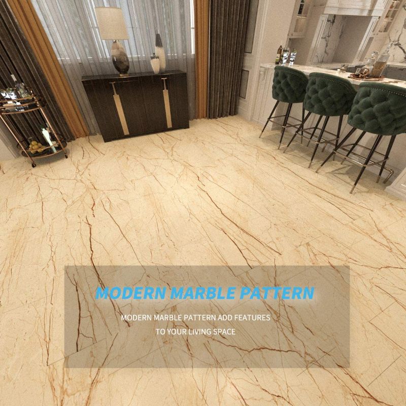 Photo 1 of Art3d Peel and Stick Backsplash Tile PVC Engineered Marble, 24-Pack of Sized 11.8"x23.6", Covering 46.38 sq.ft, Light Topaz, Faux Ceramic Floor Tile