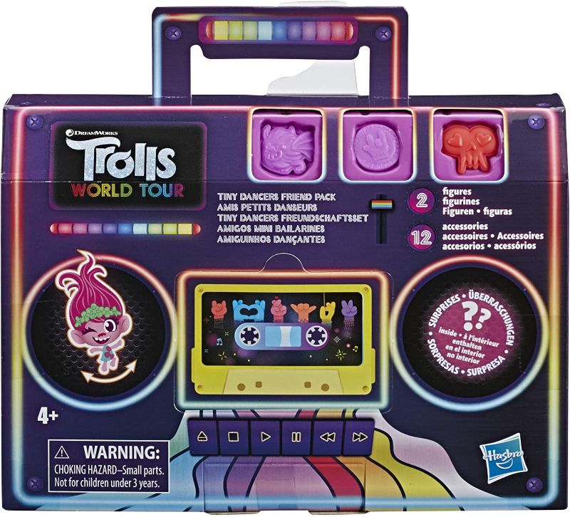 Photo 1 of Trolls DreamWorks Tiny Dancers Friend Pack with 2 Tiny Dancers Figures, 2 Bracelets, and 10 Charms, Toy Inspired by The Movie World Tour