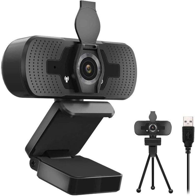 Photo 1 of Full HD Webcam 1944p Video Camera with Webcam Cover, USB Webcam with Microphone, Mini Plug and Play for Desktop, Notebook, PC, Ideal for conferences, Live transmissions and Video Calls