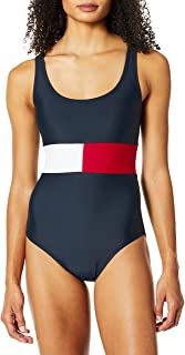 Photo 1 of Tommy Hilfiger Women's Iconic One Piece Swimsuit, Navy, Large