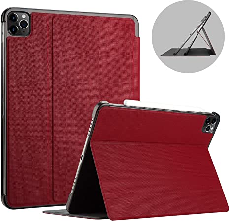 Photo 1 of ProCase iPad Pro 11 Case 2nd Generation 2020 & 2018 [Support Apple Pencil 2 Charging], Slim Stand Protective Folio Case Smart Cover for iPad Pro 11 Inch 2020 2018 Release -Red