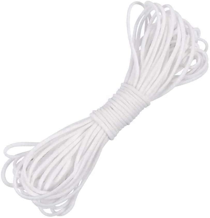 Photo 1 of Elastic Bands for Sewing, 50 Yards Length, White Soft Premium Quality Braided Elastic Cord for Sewing Craft DIY Sewing Mask Bedspread Weaving Relieve Ear Pain