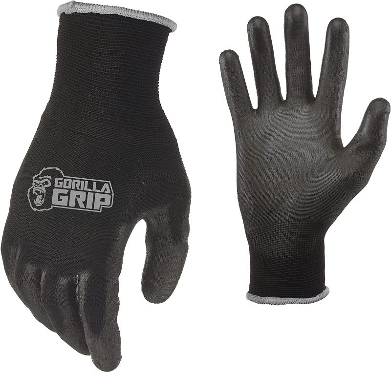 Photo 1 of Gorilla Grip Slip Resistant All Purpose Work Gloves, Single Pair, XL