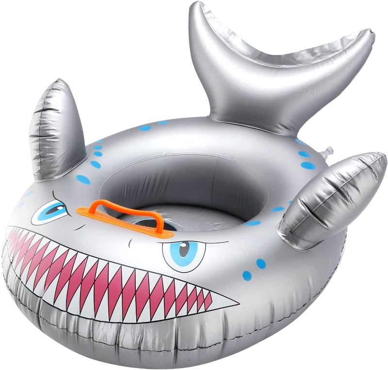 Photo 1 of Toddler Pool Floats, Inflatable Kids Water Float Ring with Handle, Safe Material and Soft Seat, Swimming Ring, Shark