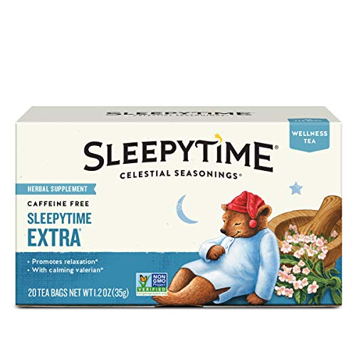 Photo 1 of Celestial Seasonings Wellness Tea, Sleepytime Extra, Caffeine Free Sleep Tea, 20 Tea Bags, Pack of 6, Best by 02/11/2023