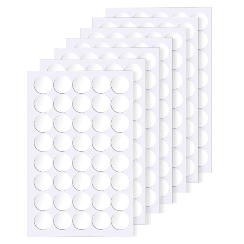 Photo 1 of 280 Clear Sticky Putty, Surard 20mm/0.79” Adhesive Sticky Dots Two Sided Sticker Tacky Round Circles Tape Transparent Removable Glue Point for Balloon, Classroom, Offices, Party, Ceremony Decoration