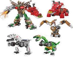 Photo 1 of LUYE Dinosaur Building Blocks 473pcs 4 Models Build and Play Toy Car Turn into Dinosaur Construction Learning Kits for Kids