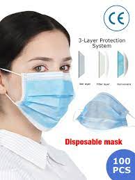 Photo 1 of 100pcs disposable filter masks with elastic ear loop