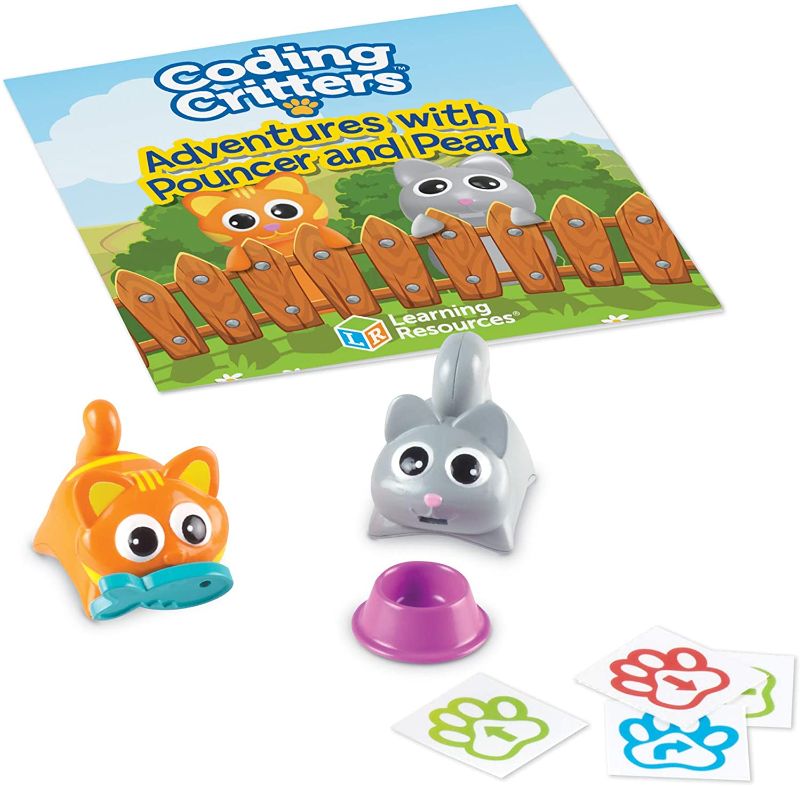 Photo 1 of Learning Resources Coding Critters Pair-A-Pets Cats Pouncer & Pearl, Screen-Free Early Coding Toy For Kids, Interactive STEM Coding Pet, Ages 4+