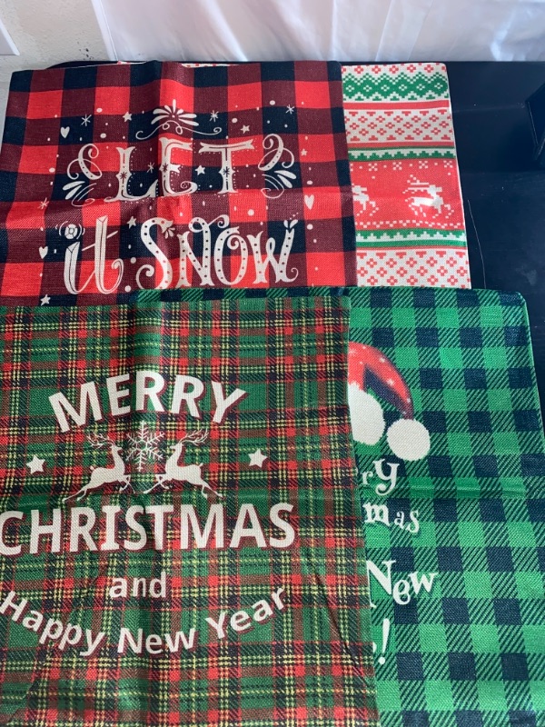 Photo 1 of 4 pack christmas pillow covers home decor 17x17 inch