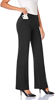 Photo 1 of Tapata Women's 32'' Inseam Stretchy Bootcut Dress Pants with Pockets Tall, Petite, Regular for Office Work Business, Black, Small