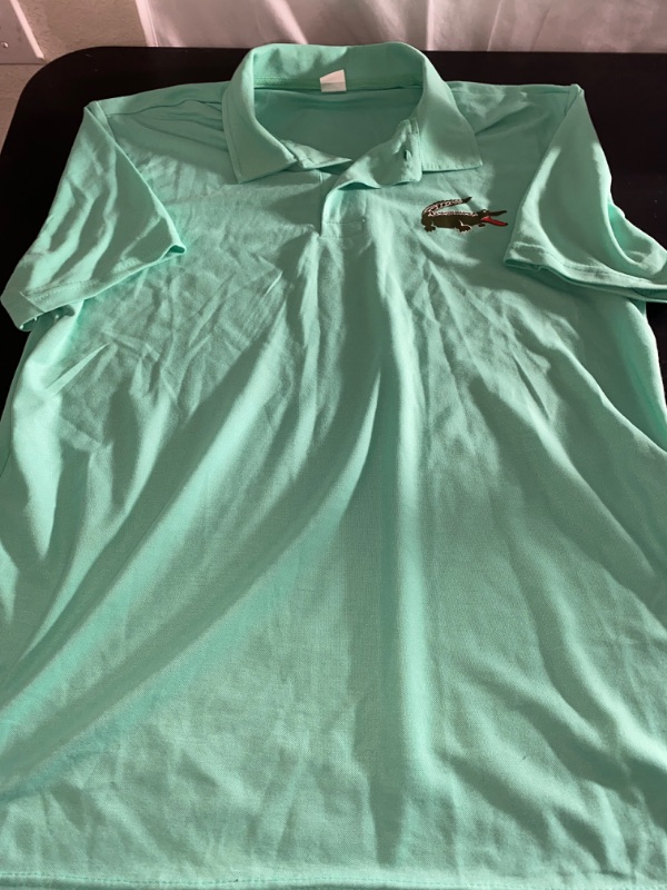 Photo 1 of Men's Polo, Light Green, XL