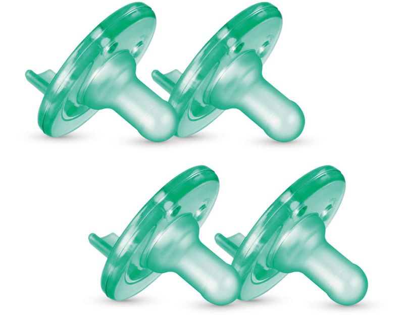 Photo 1 of Philips Avent Soothie Pacifier, 0-3 Months, Green, 4 Pack, SCF190/41