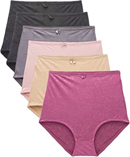 Photo 1 of Barbra's Women's High-Waist Light Tummy Control Girdle Panties, Pack of 6, Various Colors, 3XL