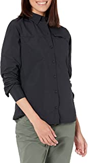 Photo 1 of Amazon Essentials Women's Long-Sleeve Classic Fit Outdoor Shirt with Chest Pockets, Black, XL