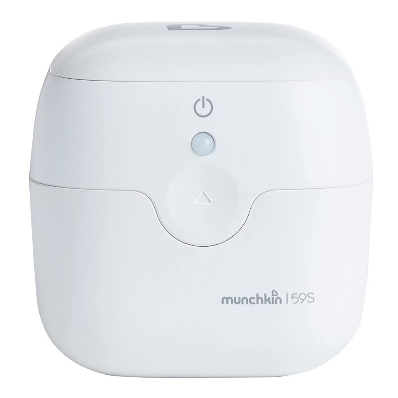 Photo 1 of Munchkin Portable UV Sterilizer and Sanitizer Box, Eliminates 99.99% of Germs in 59 Seconds, Mini UV-C Cleaner for Pacifiers and More, White