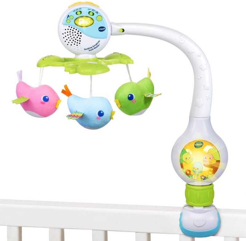 Photo 1 of VTech Soothing Songbirds Travel Mobile, White