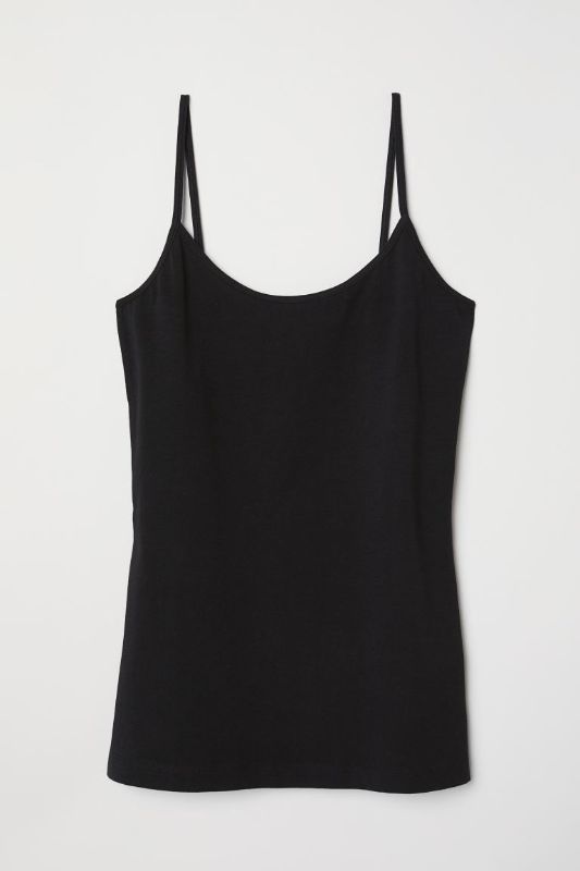 Photo 1 of hby basic wear womens camisole solid color, black, large