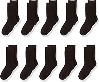 Photo 1 of Amazon Essentials Kids' 10-Pack Cotton Crew Sock, Black, Size 2T-3T