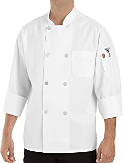 Photo 1 of Chef Designs Men's Rk Eight Pearl Button Chef Coat, White, M-Reg