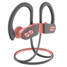 Photo 1 of MPOW Flame Bluetooth Headphones V5.0 IPX7 Waterproof Wireless Headphones, Bass + HD Stereo Wireless Sport Earbuds, 7-9 Hrs Playtime, cVc6.0 Noise Cancelling Mic for Home Workout, Running, Gym; Pink/Grey