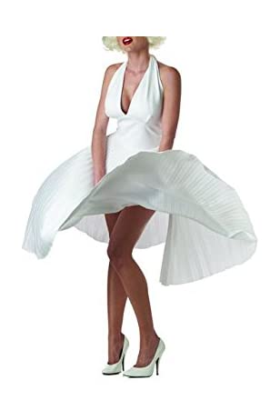 Photo 1 of California Costumes Marilyn Monroe Deluxe White Halter Dress Costume, Adult Small (6-8)