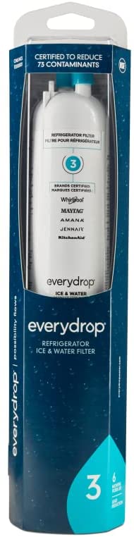 Photo 1 of Everydrop by Whirlpool Ice and Water Refrigerator Filter 3, EDR3RXD1, Single-Pack, White