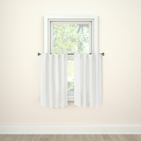 Photo 1 of 36"x42" Curtain Tier Honeycomb White - Threshold™ One panel
