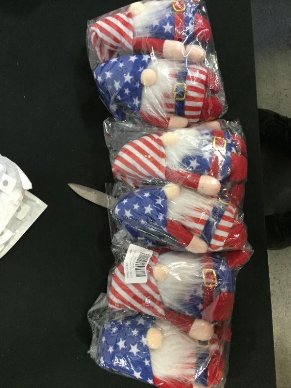 Photo 1 of 4th of July Independence Day Patriotic Gnomes Decoration 3 pack 6 gnomes total