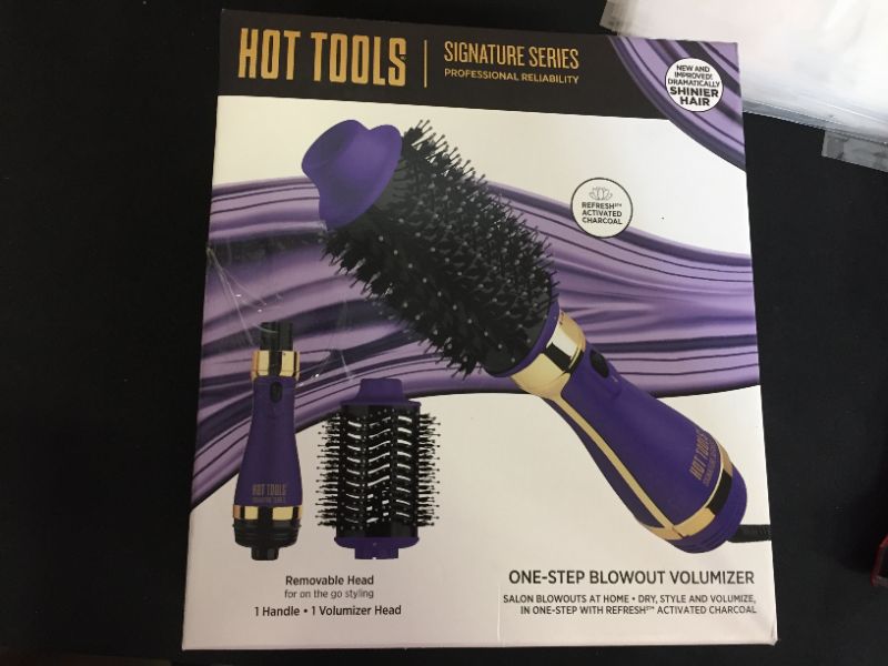 Photo 3 of Hot Tools Signature Series One Step Blowout Detachable Volumizer and Hair Dryer - Purple