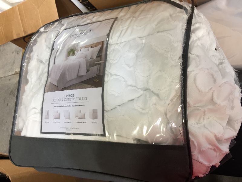 Photo 1 of 8pc King Suffolk Comforter Set White - Threshold