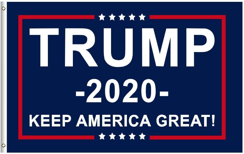 Photo 1 of 4x Donald Trump for President 2020 Keep America Great Flag Banner Go Trump 2020 Flag 3x5 Feet with Brass Grommets
