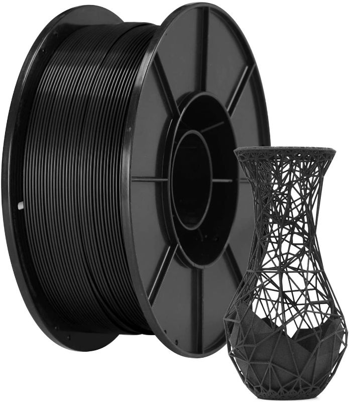 Photo 1 of NNAA 3D Printer Filament 1.75mm with 3D Build Surface 200 x 200 mm 3D Printer Consumables, 1kg Spool (2.2lbs), Dimensional Accuracy +/- 0.05 mm, Fit Most FDM Printer (Black)
