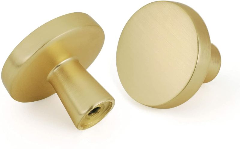 Photo 1 of 10 Pack goldenwarm Cabinet Door Knobs Brushed Gold Drawer Pull Knobs - LS5310GD Kitchen Hardware Solid Gold Dresser Knobs Bathroom Decorative Knobs
