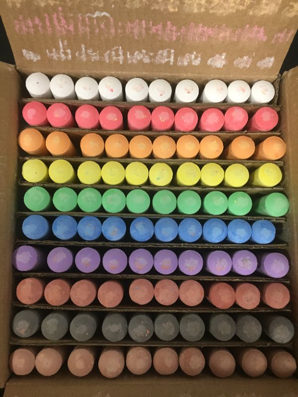 Photo 1 of 100pc sidewalk chalk