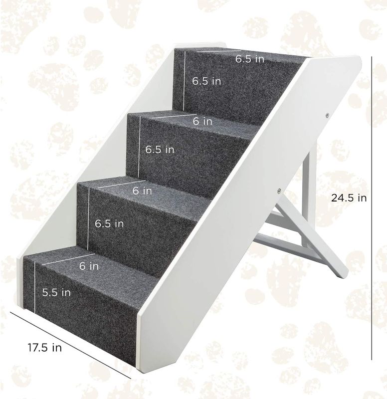 Photo 3 of Arf Pets Foldable Dog & Cat Stairs, White