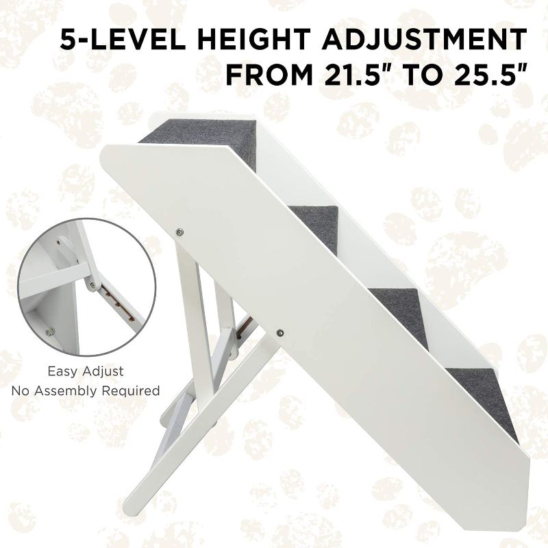 Photo 2 of Arf Pets Foldable Dog & Cat Stairs, White